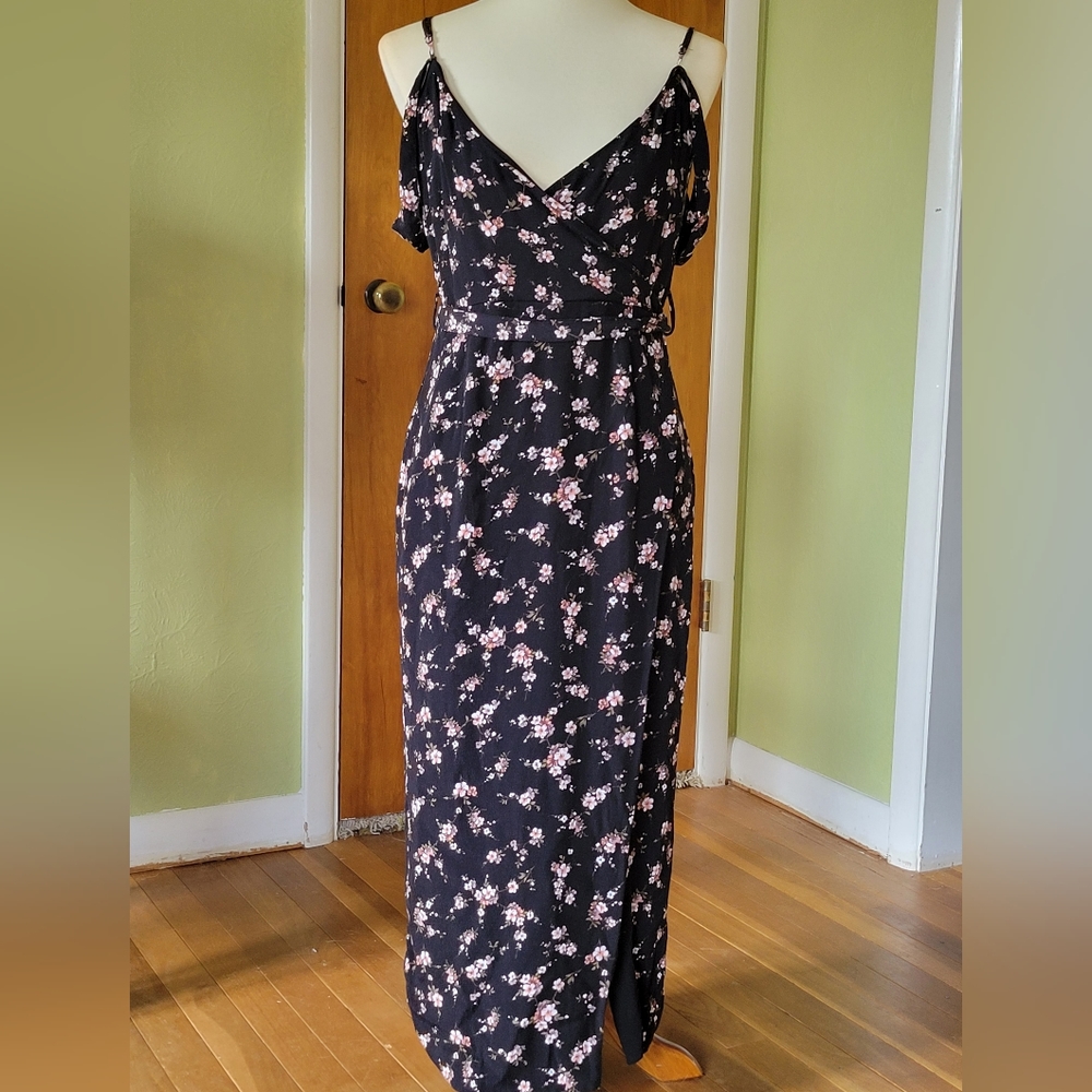 Black floral dress